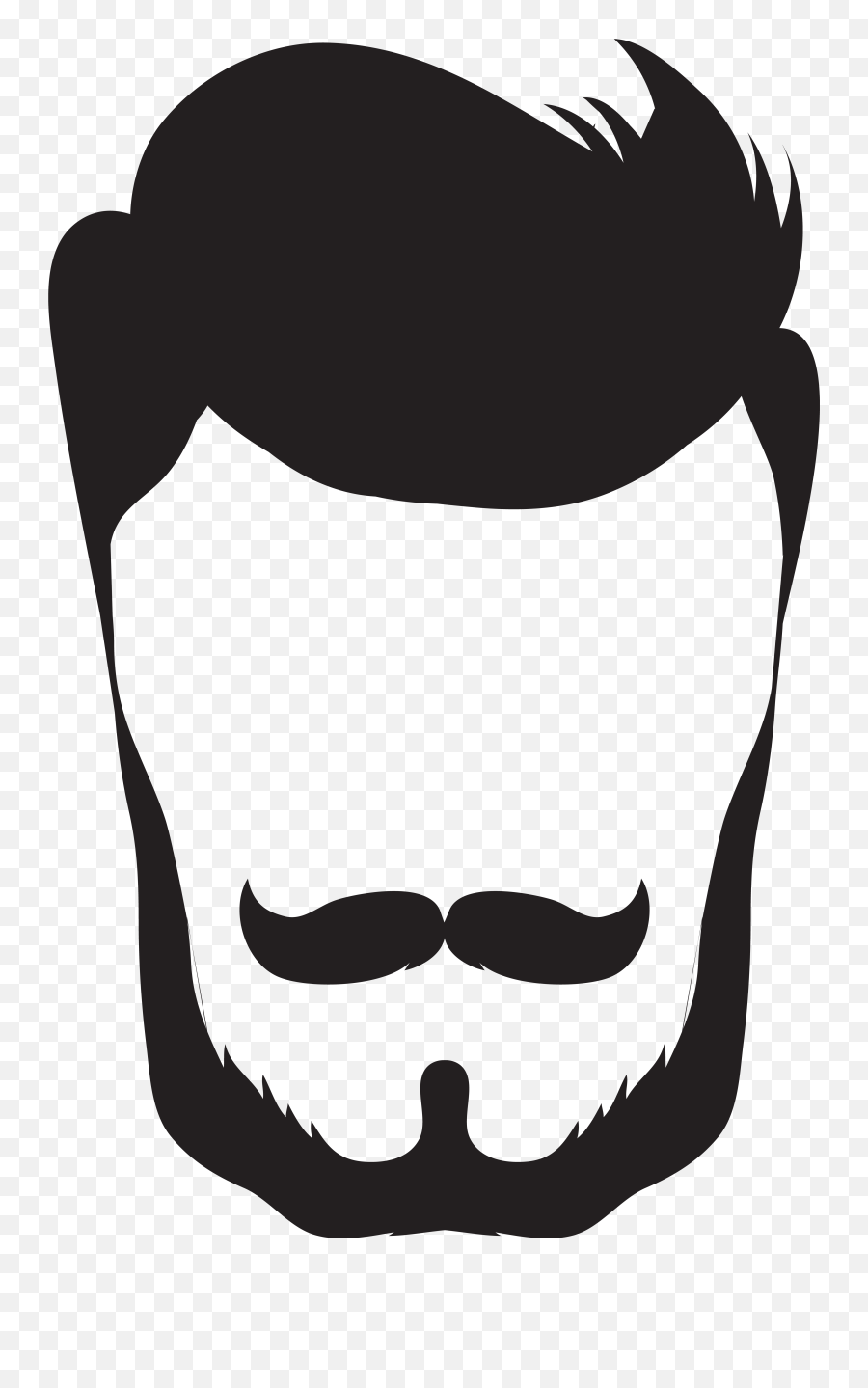 Hipster Beard Clipart - Hair And Beard Clipart Png Emoji,Goatee Emoji