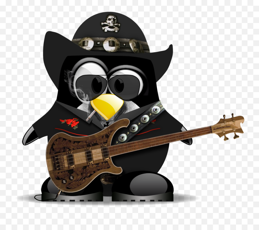 Tux Lemmy Motorhead - Cartoon Emoji,Lemmy Emoji