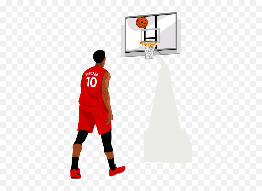 Nike Demar Derozan Stickers U2014 Andrea Yvonne Wong - Animated Basketball Player Gif Emoji,Basketball Hoop Emoji