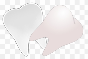 Tooth Cut In Half Vector Drawing - Heart Emoji