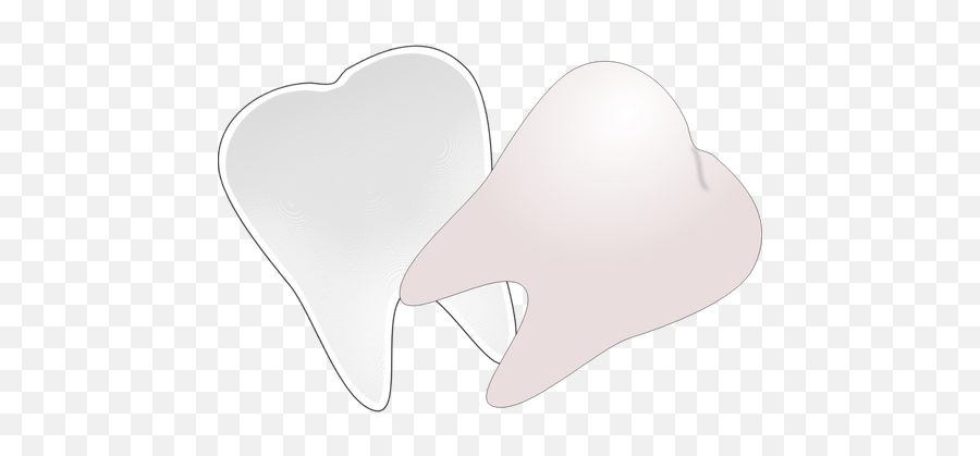 Tooth Cut In Half Vector Drawing - Heart Emoji,Grit Teeth Emoji