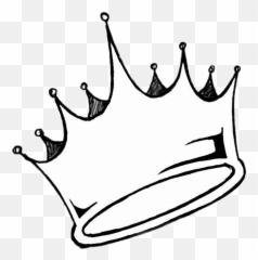 Crown King Emoji - Transparent Black And White