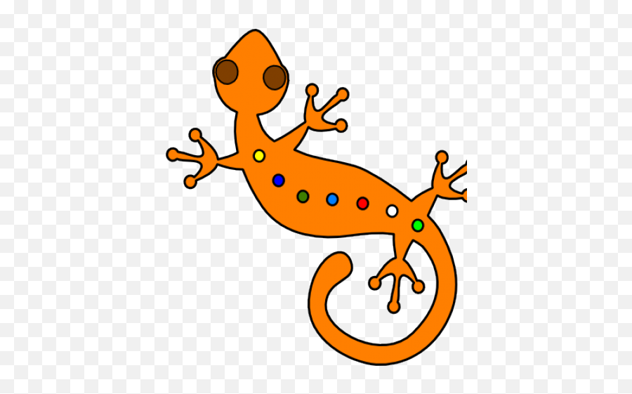 Monitor Lizard Clipart Cicak - Orange Salamander Clip Art Emoji,Lizard Emoji