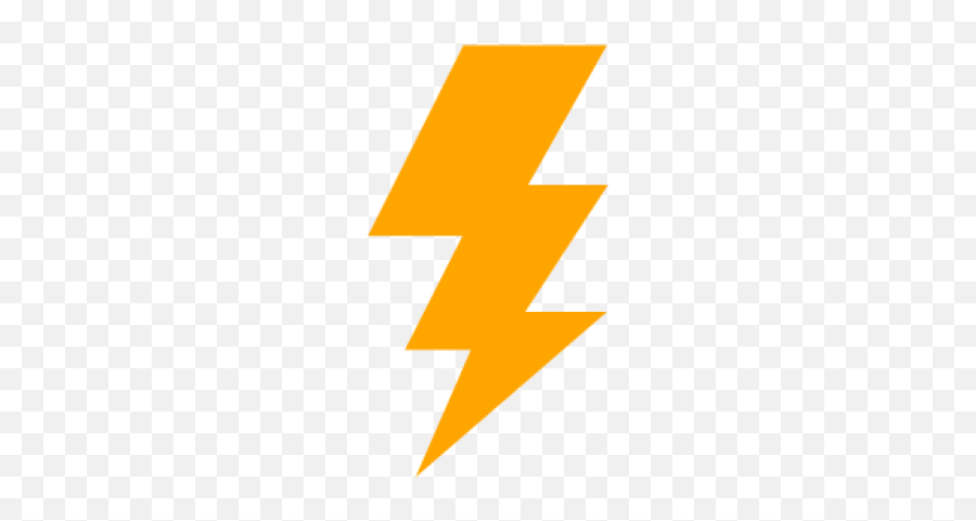 Png Orange Lightning Bolt Icon - Blue Transparent Lightning Bolt Clipart Emoji,Lighting Bolt Emoji