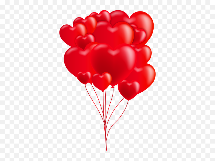 Heart Balloons Red Clip Art Image - Heart Emoji,Birthday Balloon Emoji