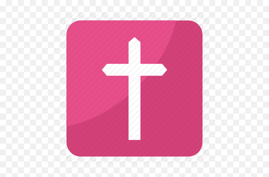 Christian Cross Christian Symbol - Pink Christian Symbols Emoji,Jesus Cross Emoji