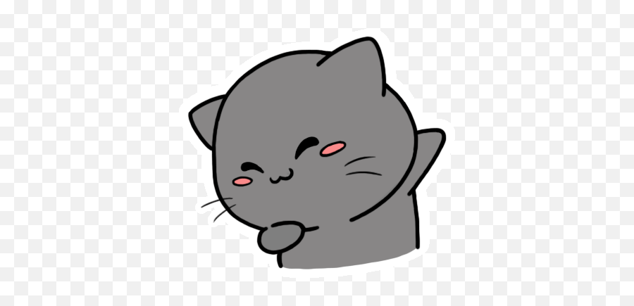 Top Dab Cats Stickers For Android Ios - Dabbing Cat Gif Emoji,Blushing Cat Emoji
