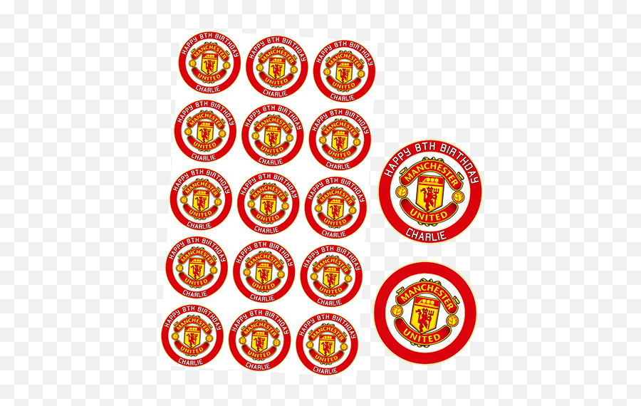 Manchester United Football Club 2 - Circle Emoji,Emoji Cupcake Designs