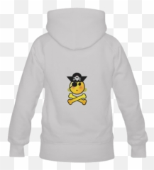 Pirate Emoticon - Black Hoodie Back View Emoji,Sumo Emoji