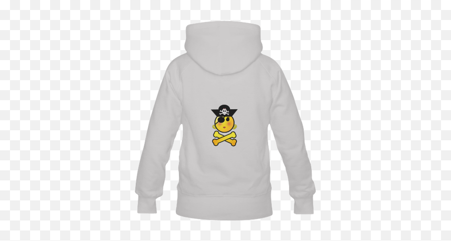 Pirate Emoticon - Black Hoodie Back View Emoji,Sumo Emoji