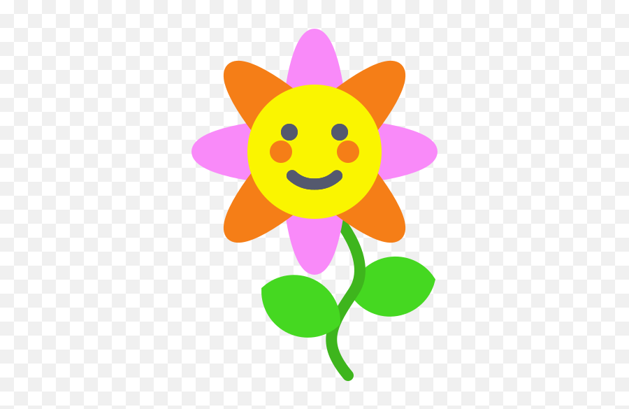 Flower Smile Smiley Nature Face Emoji Emoticon Free - Cartoon,Face Emoji