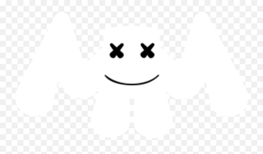 Marshmello Head Png Picture - Marshmello Logo White Png Emoji,Marshmello Emoticon