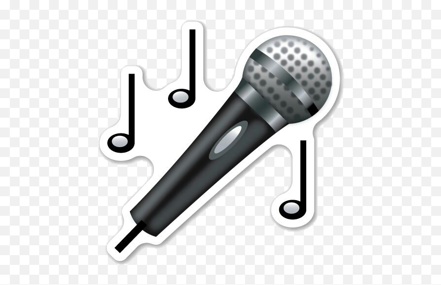 Microfone Sticker - Emoticon Microfono Emoji,Microphone Emoji