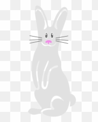 Gray Easter Bunny Free Svg - Conejo Png Blanco Emoji,Bunny Emoticon