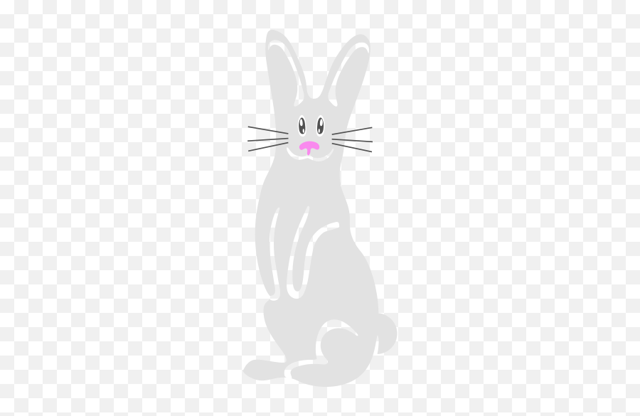 Gray Easter Bunny Free Svg - Conejo Png Blanco Emoji,Bunny Emoticon
