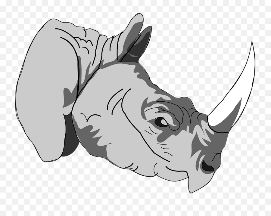 Rhinoceros Head Face - One Horn Rhino Logo Emoji,Rhino Emoji