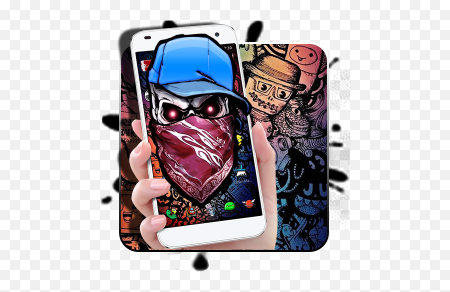 Graffiti Skull Hat Launcher Theme - U200c Google Play Iphone Emoji,Zombie Emoji Iphone