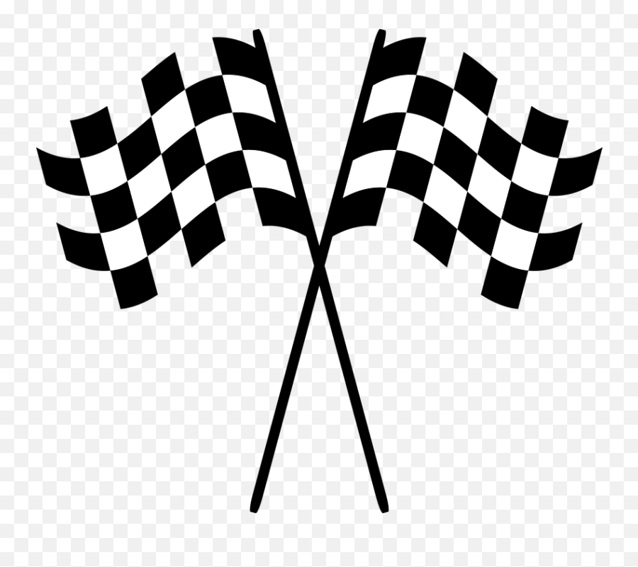 Checkered Flags Race - Racing Flag Clipart Emoji,Race Flag Emoji
