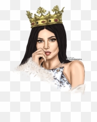 Kardashian Kardashian Jenner - Kylie Jenner Cartoon Emoji,Kim K Emoji