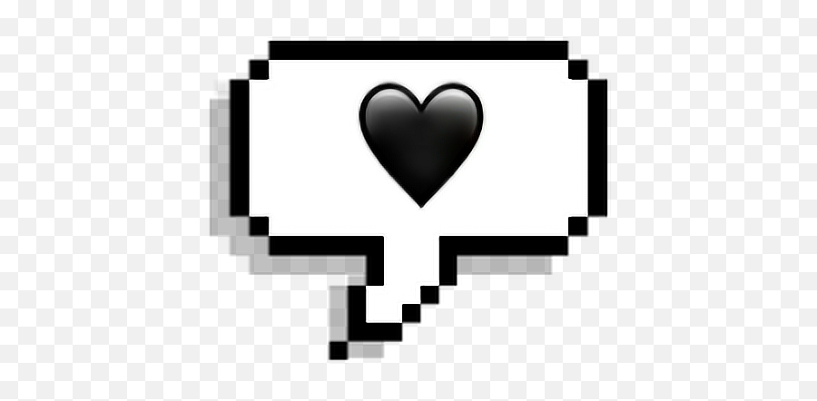 Black Heart Emoji Pixel Text Speech - Bts Army Logo Png,Speech Emoji