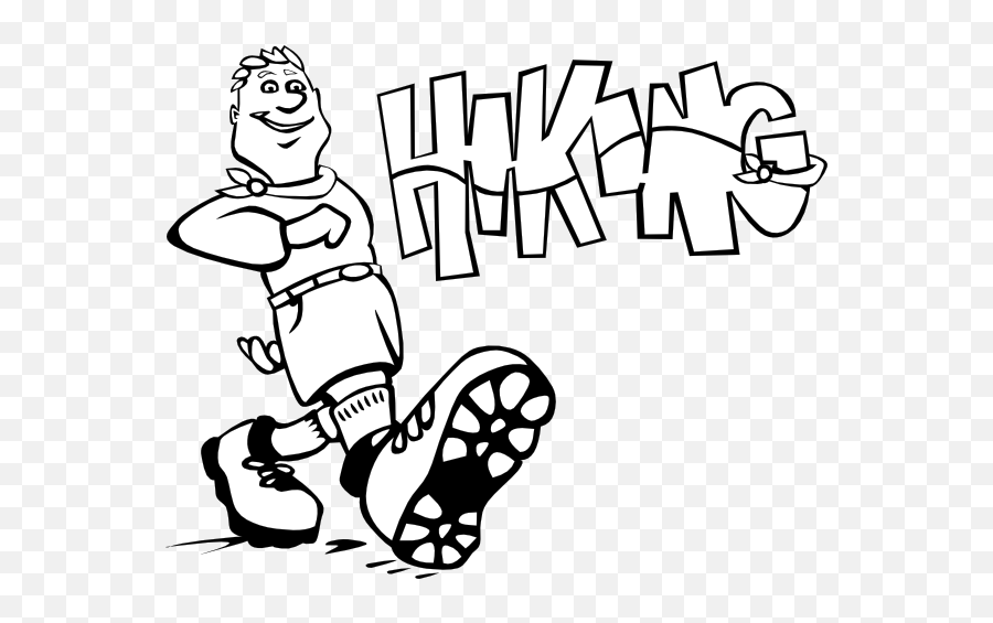 Cartoon Hiker Download Free Clip Art - Hiking Black And White Emoji,Hiker Emoji
