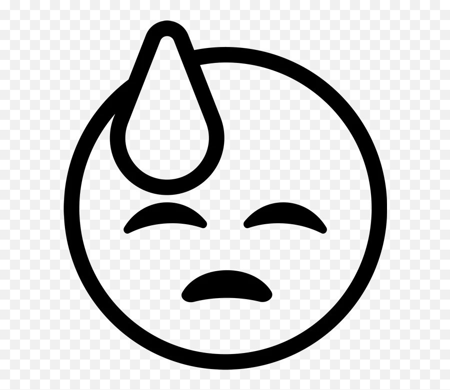 Cold Sweat Emoji Stamp - Emoji Sweat Clip Art,Sweat Emoji