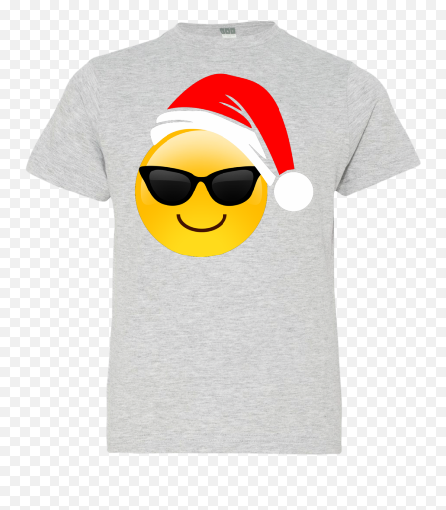 Download Emoji Christmas Shirt Cool Sunglasses Santa Hat - Active Shirt,Sunglasses Emoticon