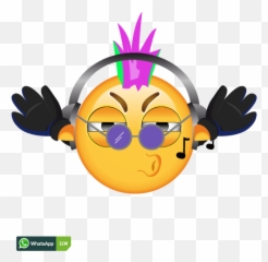 Emoticon Mit Hippie - Smiley Emoji,Hippy Emoji