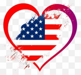Flag Heart Love United States America - Mexico Usa Png Emoji