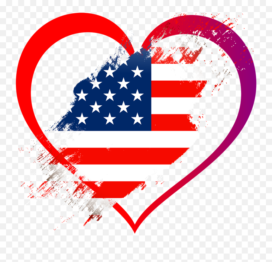 Flag Heart Love United States America - Mexico Usa Flag Png Emoji,Bavarian Flag Emoji