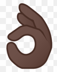 Dark Skin Tone Emoji - Black Ok Hand