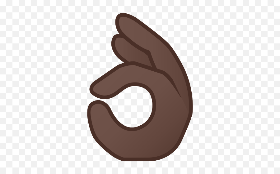 Dark Skin Tone Emoji - Black Ok Hand Emoji,Ok Finger Emoji