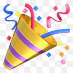 Party Popper Emoji Party Popper Emoji Emoticon Iph - Party Emoji,Party Popper Emoji