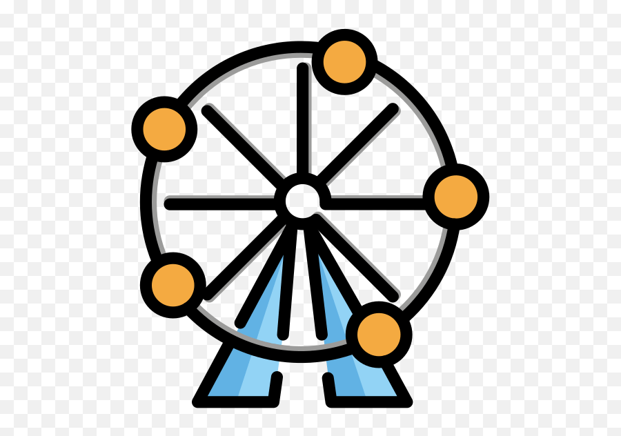 Ferris Wheel - Ferris Wheel Drawing Easy Emoji,Wheel Emoji