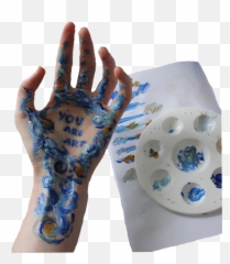 Painting Paint Painted Paintings Painter Paintbrush Pai - Artsy Blue Art Aesthetic Emoji,Emoji Paintings
