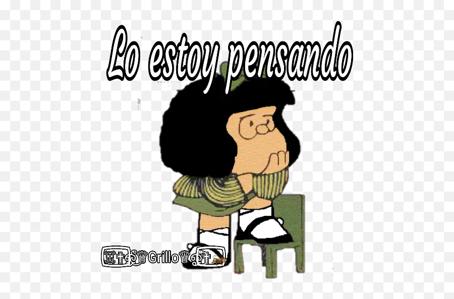 Mafalda Stickers For Whatsapp - Frases De Momentos De Indecision Emoji,Emoji Pensando