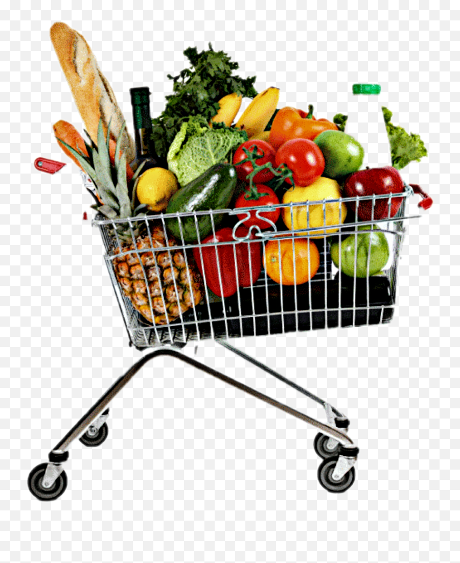 Grocery Shopping Grocery Cart Food - Transparent Grocery Cart Png Emoji,Cart Emoji