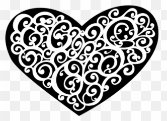 1000 Free Heart u0026 Love Vectors - Pixabay Black Decorated Hearts Emoji