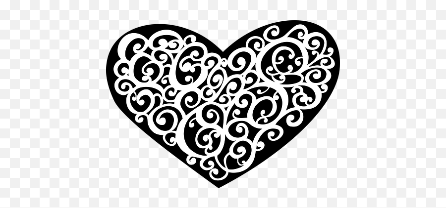 1000 Free Heart U0026 Love Vectors - Pixabay Black Decorated Hearts Emoji,Hearth Emoji