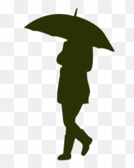 Girl with umbrella silhouette 3 - Transparent PNG u0026 SVG Desenho Menina Com Guarda Chuva Emoji