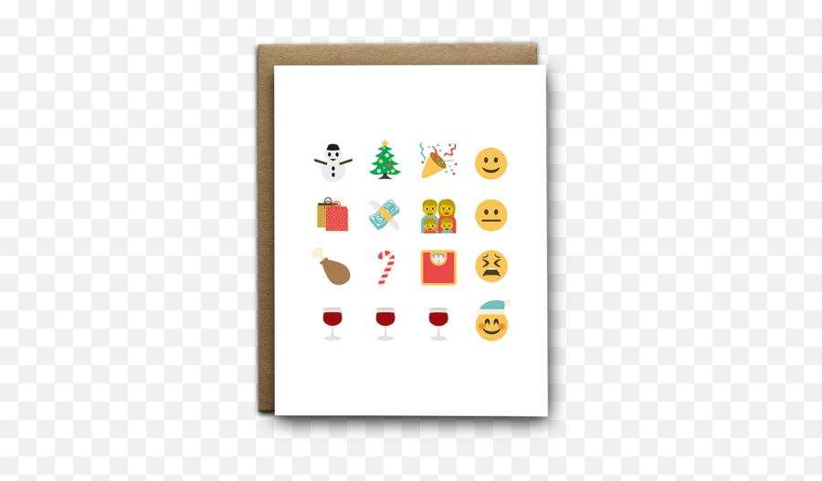 Emoji Christmas Story Greeting Card - Smiley,Ketchup Emoji