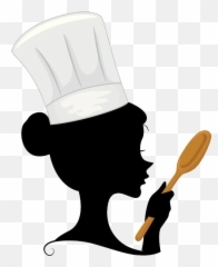Woman Her Cooking Hand Chef Spoon - Gambar Koki Kartun Perempuan Emoji