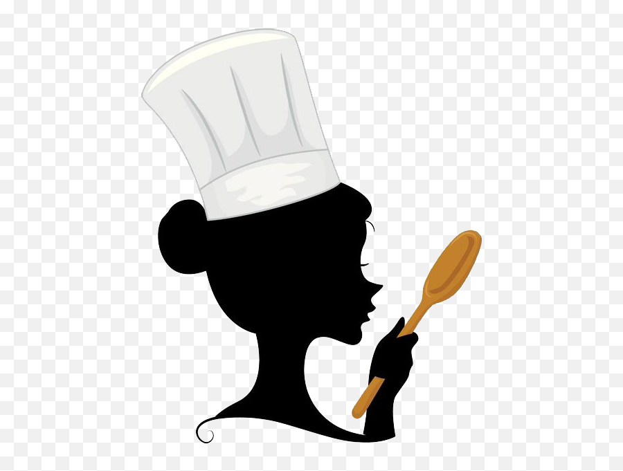 Woman Her Cooking Hand Chef Spoon - Gambar Koki Kartun Perempuan Emoji,Chef Emoticon