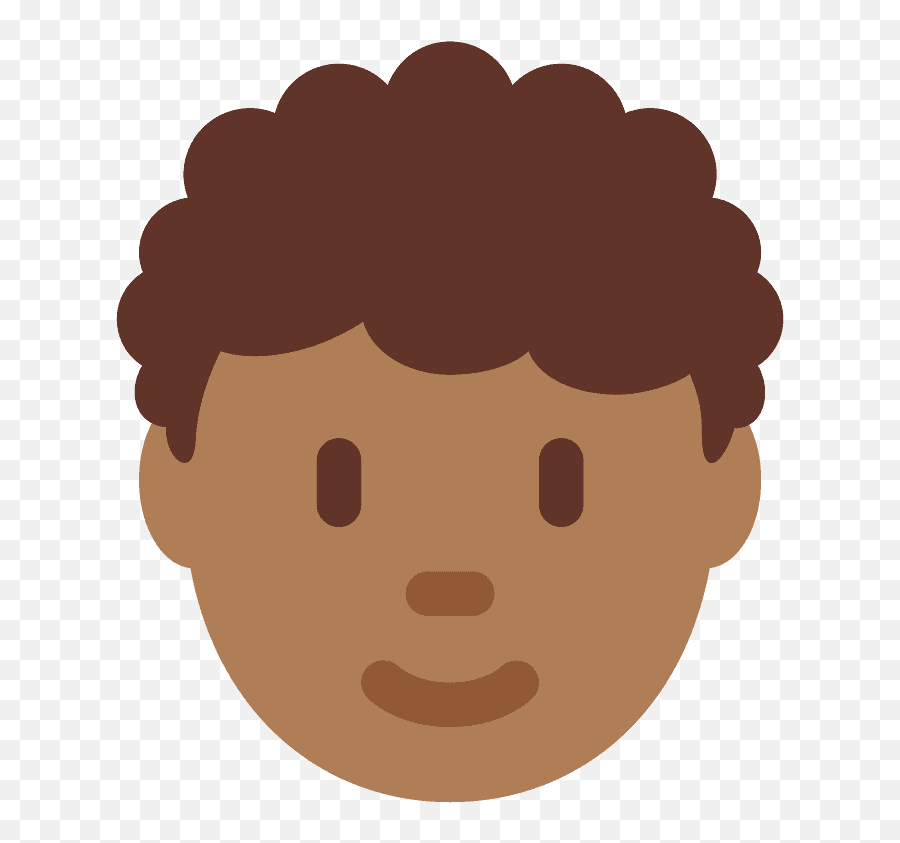 Person Emoji Clipart - Pelo Rizado Hombres Dibujo,Brown People Emojis