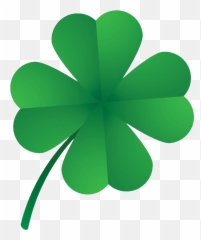 4 Leaf Clover Graphic Clipart - Art Saint Day Emoji
