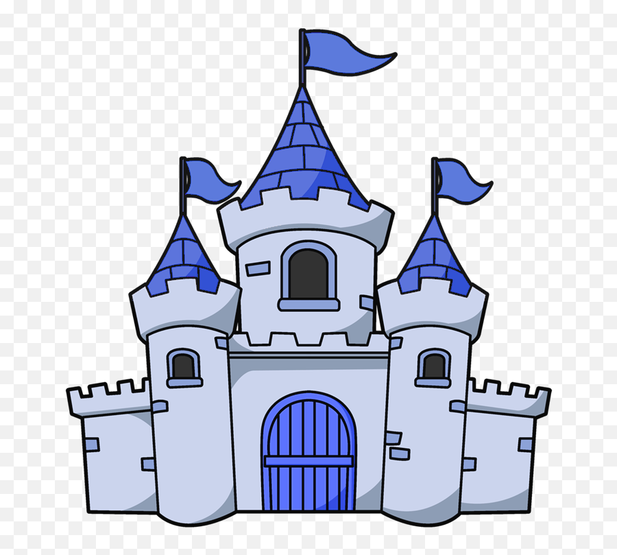Clipart Castle Blue Clipart Castle - Imagenes De Un Castillo Animado Emoji,Castle Emoji