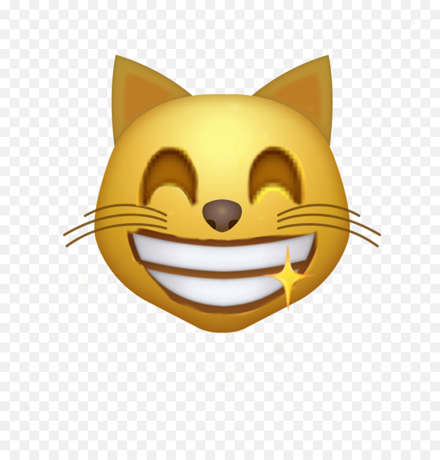 Emoji Happy Kitty Sticker - Transparent Smiling Cat Emoji,Kitty Emoji