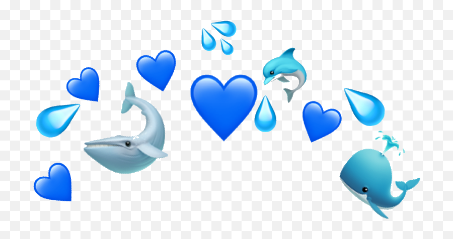 Ocean Marine Blue Blueemoji Sticker - Girly,Sea Emoji