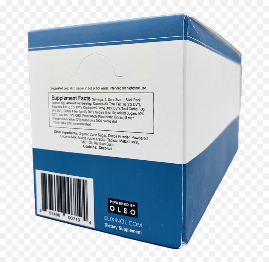 Elixinol Cbd Powder 30 Pack Cocoa Dream U2013 Blis - Horizontal Emoji,Cardboard Box Emoji