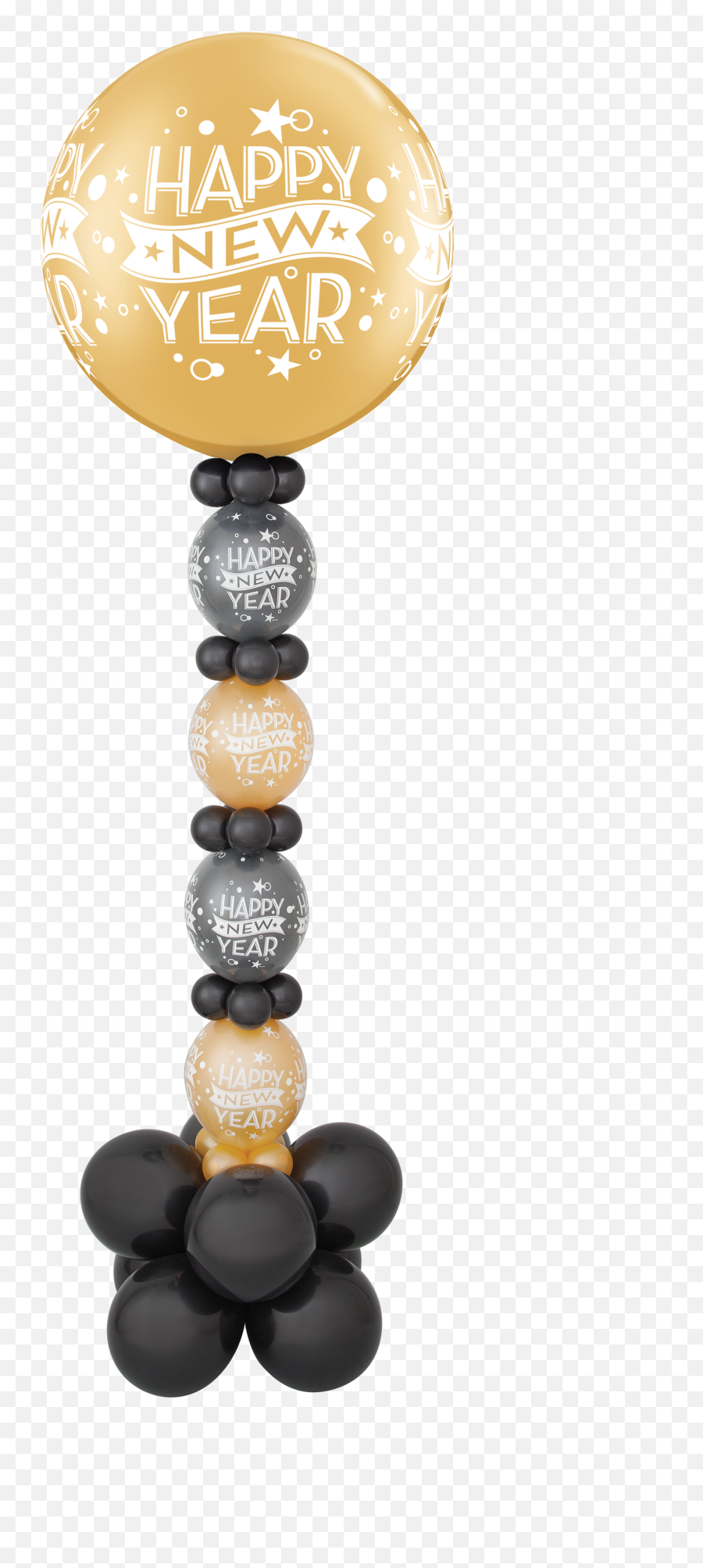 New Years Eve Balloon Column - New Year Balloons Decoration Png Emoji,Emoji Balloon Arch